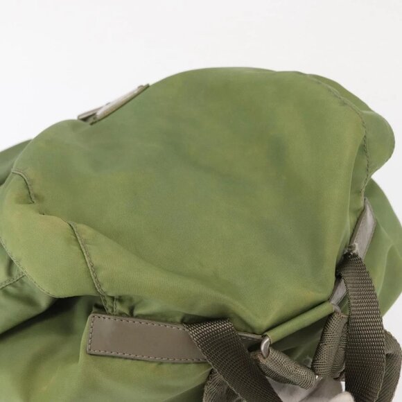 PRADA Backpack Nylon Green Silver Auth bs31165 main image 2